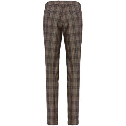 Henk ter Horst Belotti superstretch pantalon geruit Bruin
