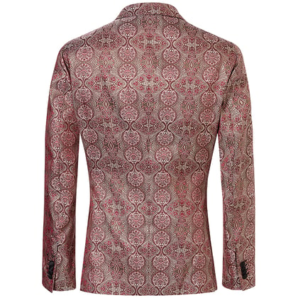 Henk ter Horst Lurex Colbert in stile Art Déco Rosso