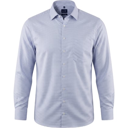 Camicia Olymp Luxor | fantasia pied-de-poule blu royal | non-iron | 100% cotone
