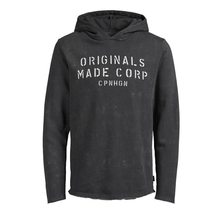 Jack and Jones con cappuccio grigio scuro dello stencil maglione