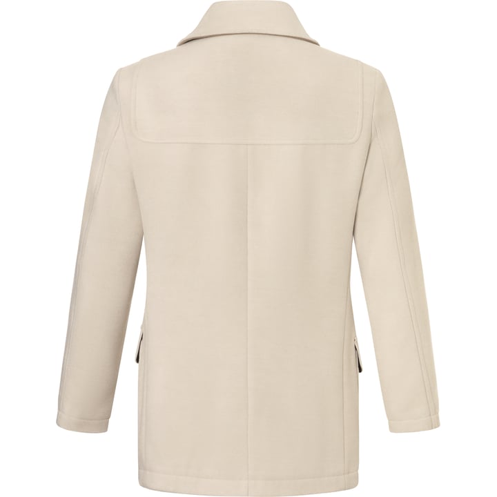 Weis | Cappotto stile duffle | Alamari | Collo sciallato | Tasche con patta | Beige melange