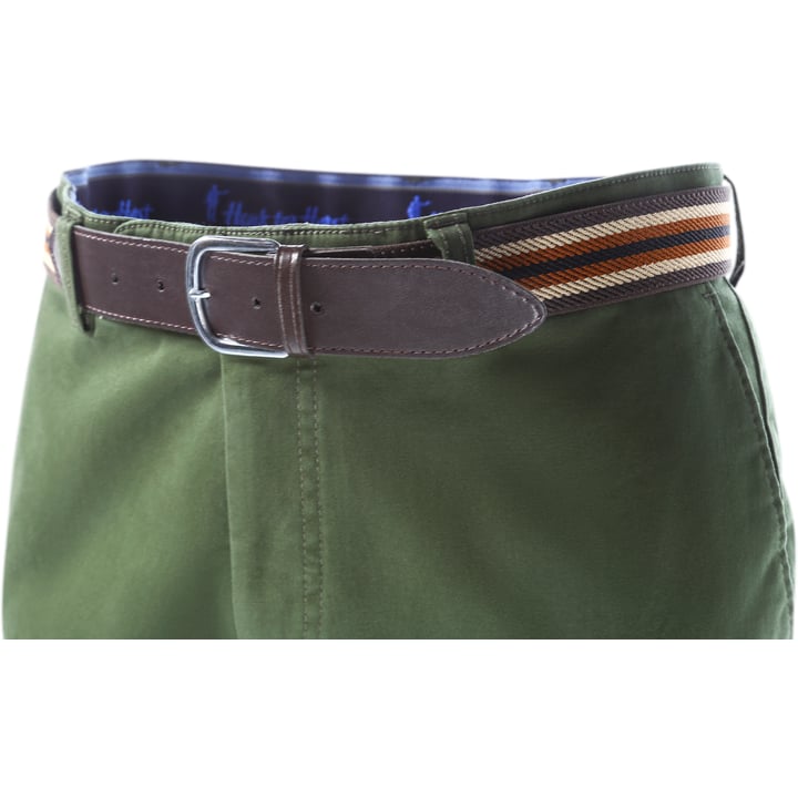 Pantaloni chino Henk ter Horst in cotone stretch Verde Scuro