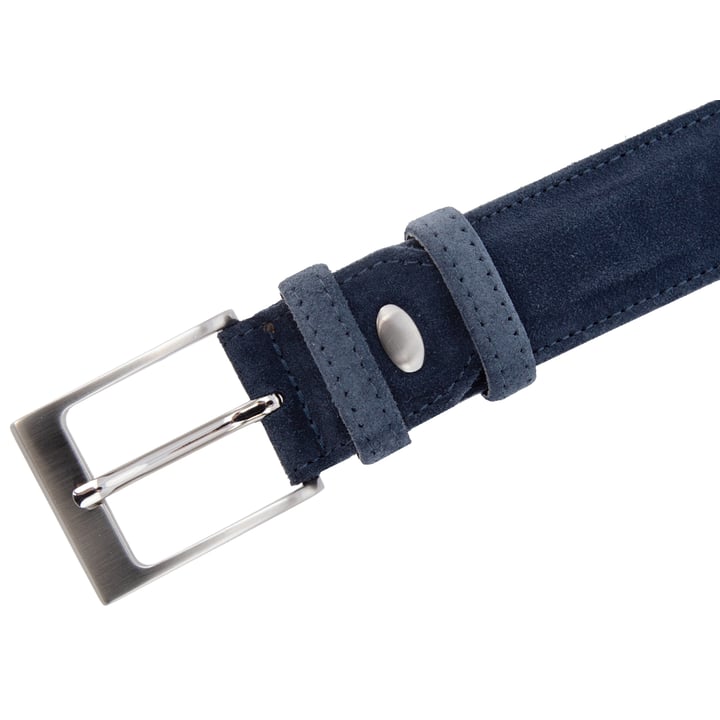Exner cintura da uomo in pelle di vitello scamosciata blu scuro