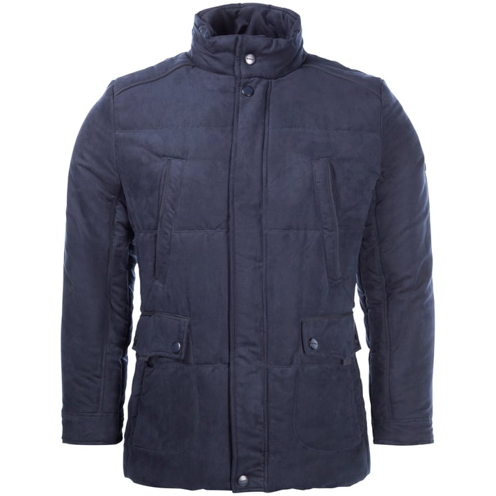 Cappotto invernale trapuntato in pelle scamosciata Sea Barrier Blu scuro 