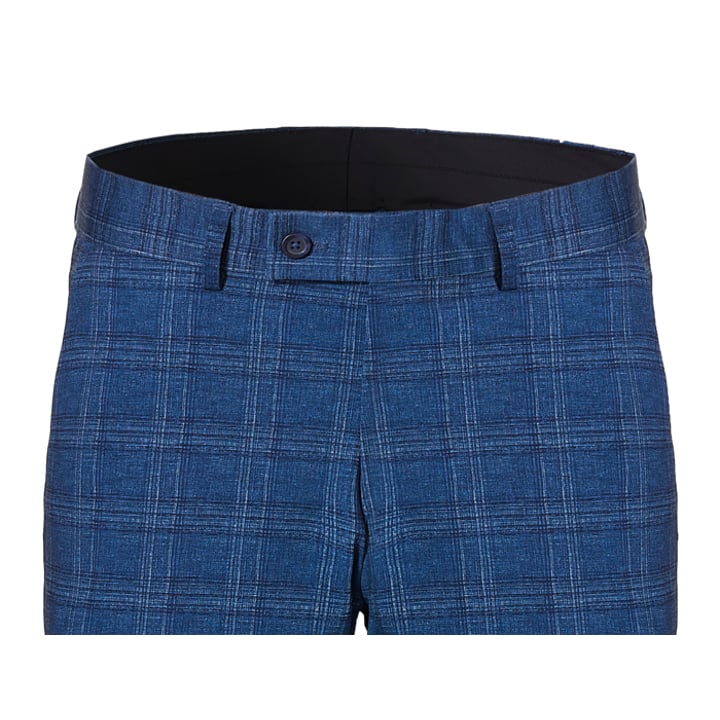 Henk ter Horst pantaloni chino slim a quadri alla moda Blu