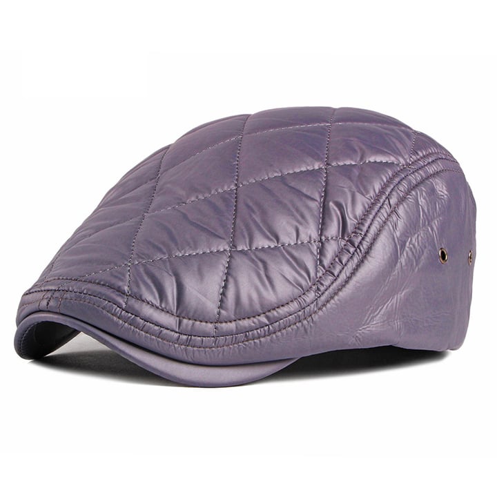 Berretto da golf elegante trapuntato modello puffer comodamente foderato blu
