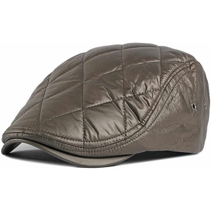 Berretto da golf elegante trapuntato modello piumino foderato comodo verde