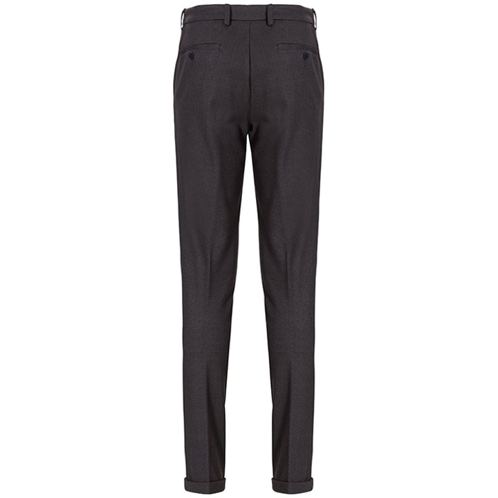 Henk ter Horst Belotti pantaloni superstretch a mini quadri grigio