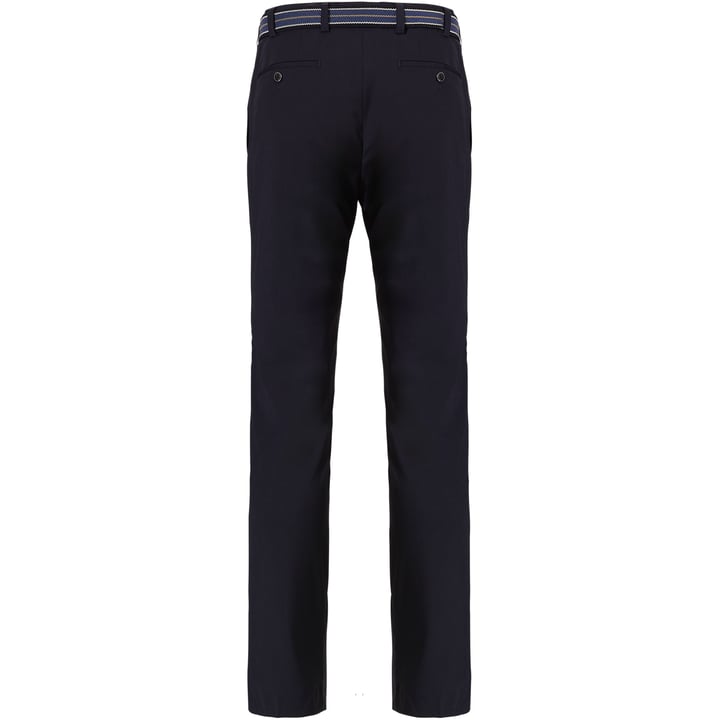 Henk ter Horst pantaloni classici in lana Terlenka stretch blu scuro
