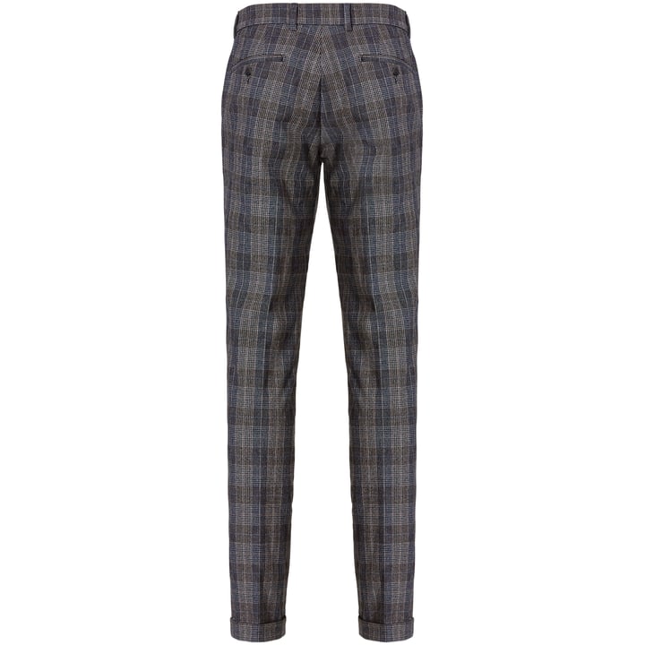 Henk ter Horst Belotti pantaloni superstretch a quadri blu