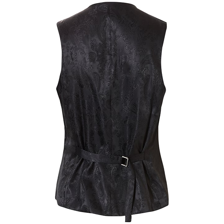 Henk ter Horst gilet in broccato tessuto jacquard art-deco lurex verde