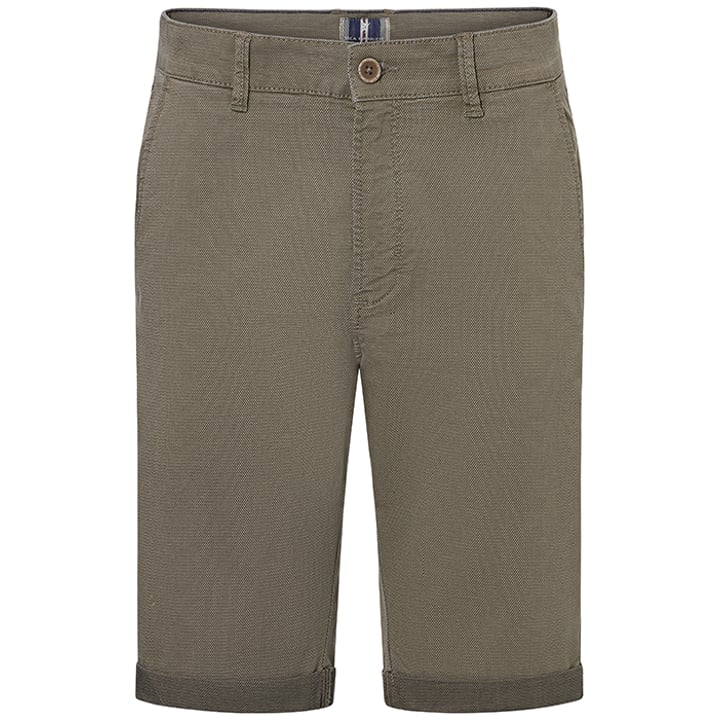 Korte chino broek Sea Barrier in lichtbruin met moderne pasvorm