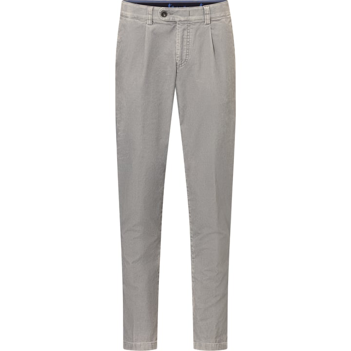 Henk ter Horst pantaloni chino di cotone stretch in velluto a coste con pinces grigi