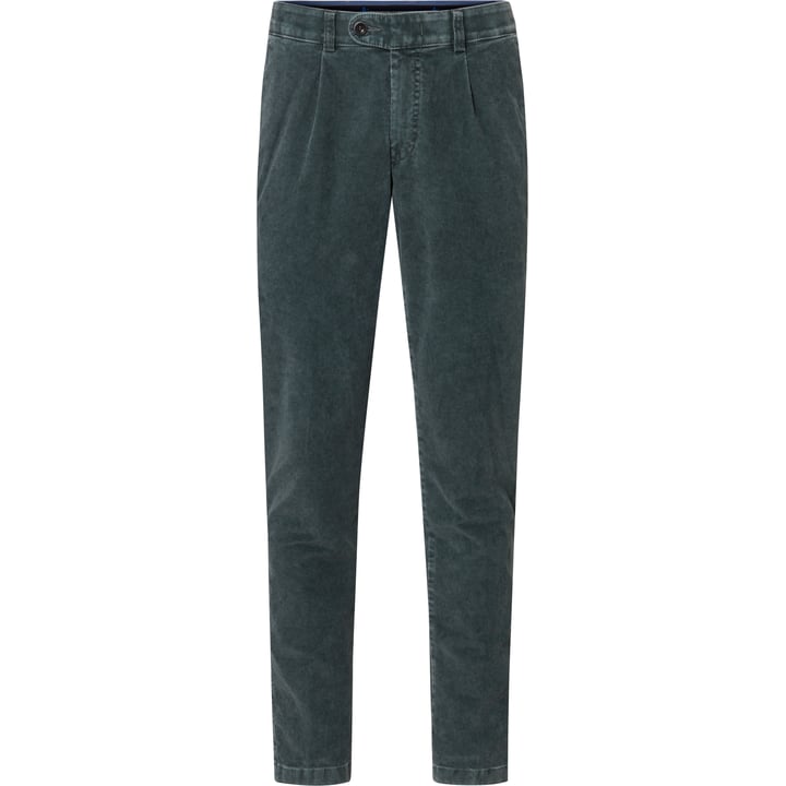 Henk ter Horst pantaloni chino in velluto a coste di cotone stretch con pinces petrolio