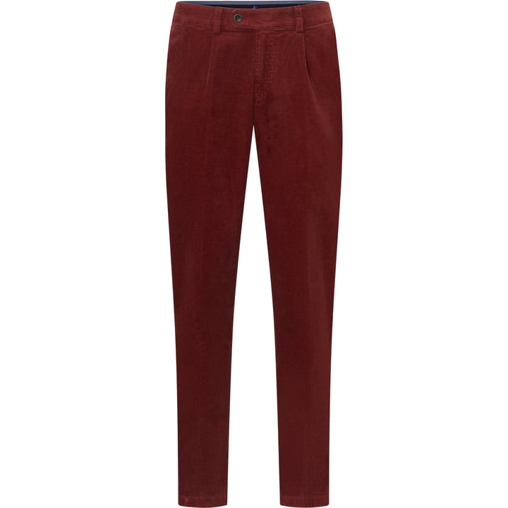 Henk ter Horst pantaloni chino in velluto a coste di cotone stretch con pences rosso scuro