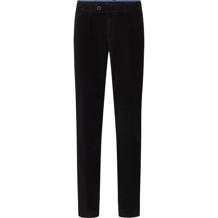 Henk ter Horst pantaloni chino stretch in velluto a coste di cotone con pinces neri