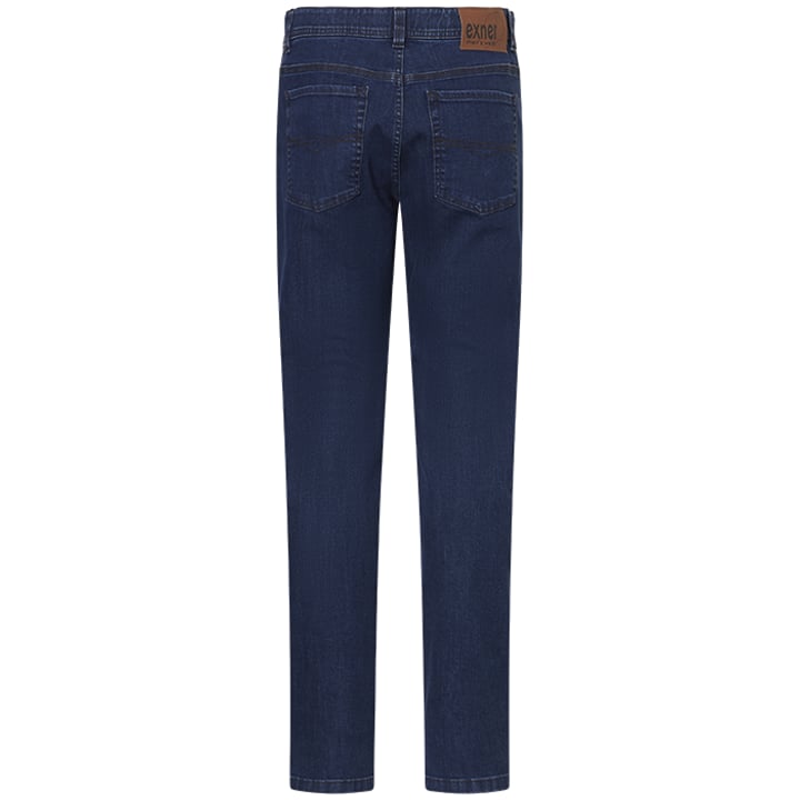 Exner jeans stretch da uomo con fascia elastica blu