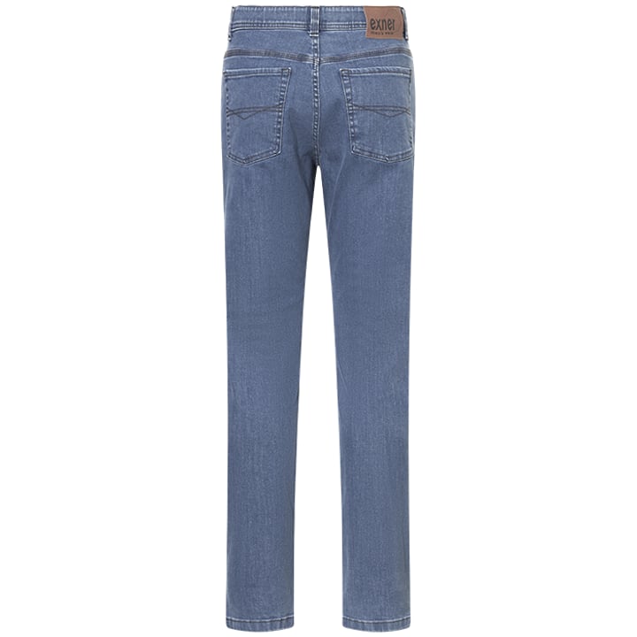Exner jeans stretch da uomo con fascia elastica azzurro