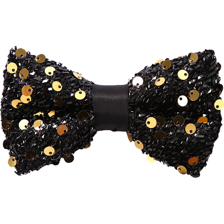 Papillon pre-annodato Henk ter Horst | Paillettes oro e nero | Festivo