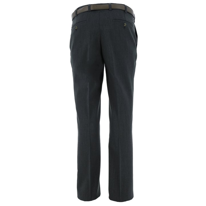 Pantaloni di lana a spina di pesce verde scuro
