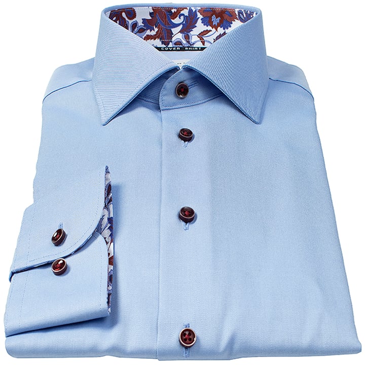 Camicia a maniche lunghe Eterna modern fit 100% cotone non stirato blau