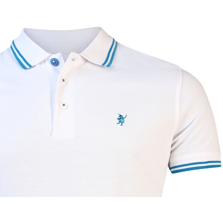 Polo Freddy Sea Barrier con collo a contrasto Bianco