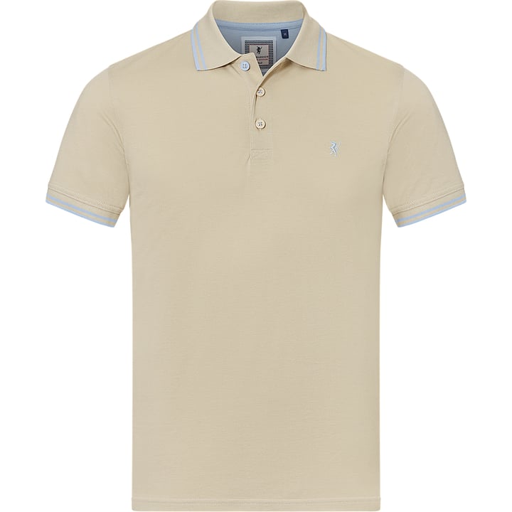 Sea Barrier Freddy Polo uni met contrastkraag Beige