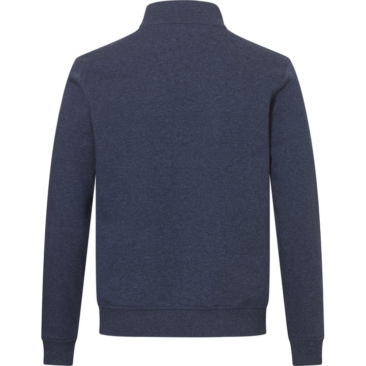 Cardigan con zip melange Baileys blu scuro