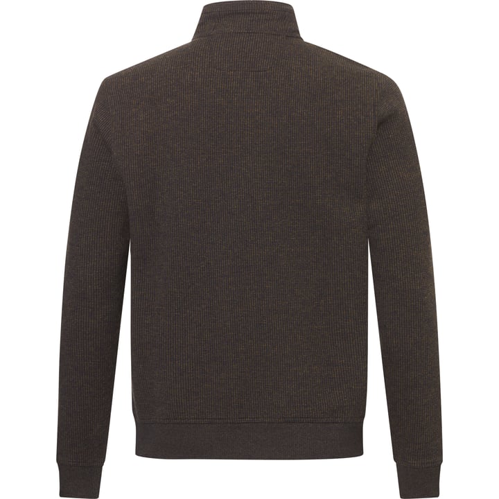 Cardigan con zip motivo melange Baileys marrone