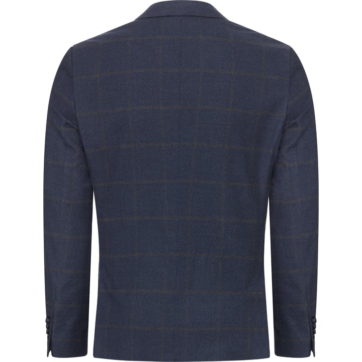 Giacca cotone melange a quadri Weis blu