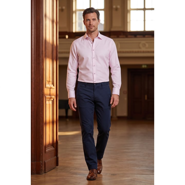 Camicia Olymp Level Five Rosa | Body Fit | ML7 | Stretch | Facile Stiratura