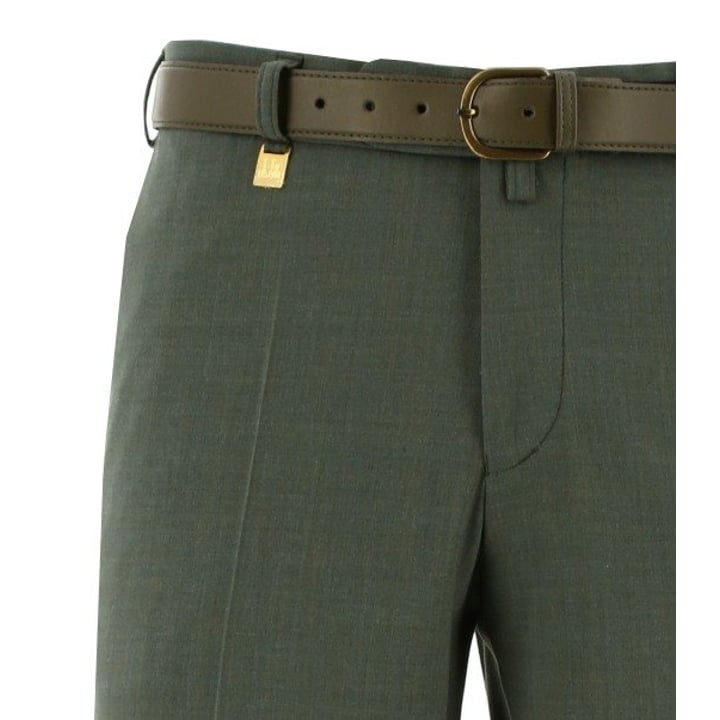 Henk ter Horst pantaloni lana Terlenka stretch verdi