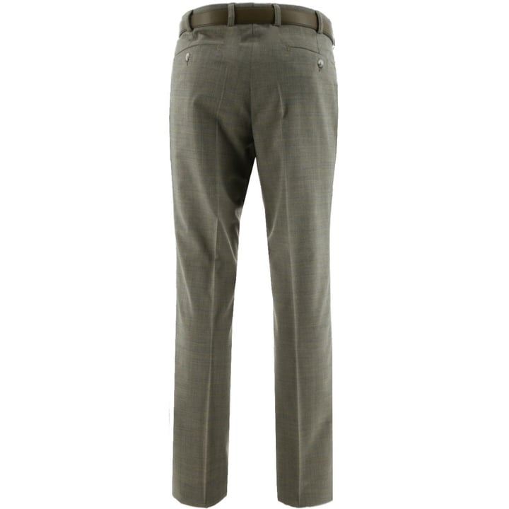 Duke pantaloni in lana stretch verde mélange