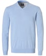 Baileys maglia da uomo con scollo a V 100% cotone Blu melange