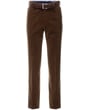Henk ter Horst Pantaloni Trelana in velluto a coste elasticizzato di lana marrone