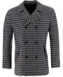 Henk ter Horst cappotto invernale caban a quadri blu scuro