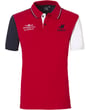 USGP polo da uomo slim fit color-blocking rossa