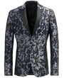 Henk ter Horst giacca da smoking jacquard barocco blu