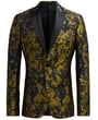 Henk ter Horst giacca da smoking jacquard barocco blu
