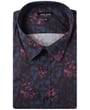 Pre End big men camicia a maniche lunghe stampa floreale melanzana