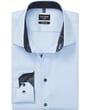 Olymp No. Six super slim camicia a maniche lunghe azzurra