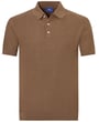 Baileys polo in maglia a tinta unita a maniche corte - 100% cotone marrone