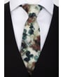 Henk ter Horst cravatta 100% cotone con stampa floreale ad acquerello blu
