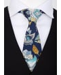 Henk ter Horst cravatta 100% cotone con stampa a fiori antichi blu scuro