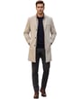 Henk ter Horst cappotto invernale con pettorina antivento removibile tinta unita beige