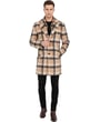 Henk ter Horst cappotto invernale con pettorina staccabile, a quadri soft touch cammello