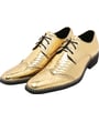 Scarpa stringata oro | Stampa coccodrillo | Brogue | Soletta estraibile | Henk ter Horst