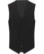 Henk ter Horst gilet uomo micro lana pettinata nero. Nero