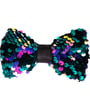 Henk ter Horst papillon con paillettes glitter petrolio