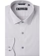 Henk ter Horst camicia business 100% cotone a maniche lunghe twill grigio chiaro